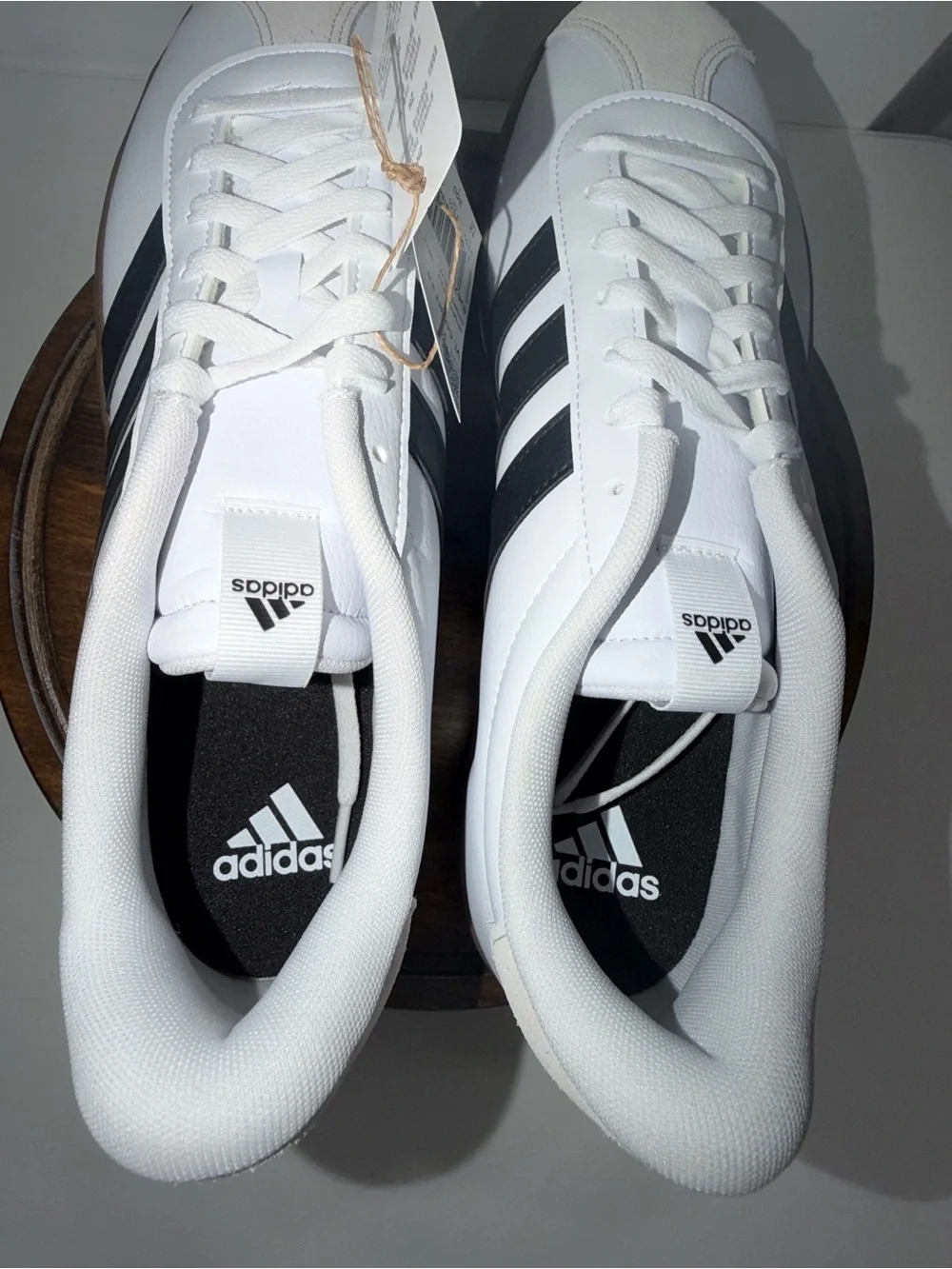 adidas VL Court 3.0 White Black Gum Sole Sneakers Men's Size 12 NEW ID6285
